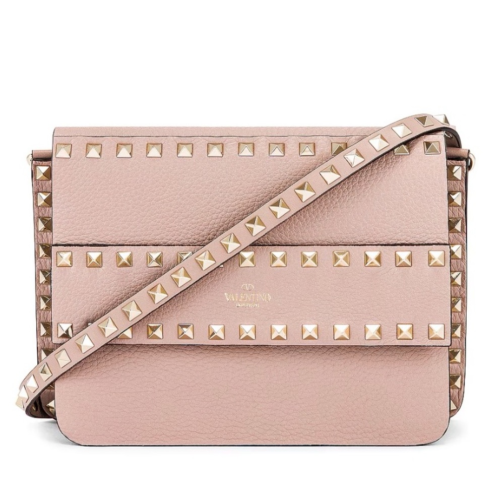 Valentino Garavani Rockstud Small Leather Crossbody Bag Clutch
